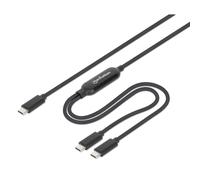 Manhattan Dual USB-C to USB-C Charging Cable, 100W, 2m, Male to Two Males, Smart Power Splitter Cable, Charges Two Devices from One USB-C PD Port, Delivers up to 100W for single charging and up to 70W