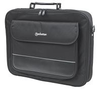 Manhattan Empire Laptop Bag 17.3", Clamshell design, Accessories Pocket, Shoulder Strap (removable), Notebook Case, Black, Three Year Warranty