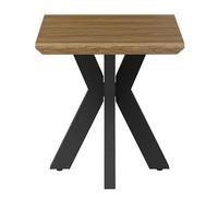 Manhattan End Table - Walnut - Square - Black Spider Legs Base