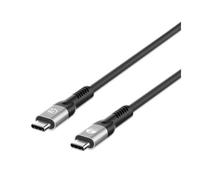 Manhattan Fast USB-C to USB-C Cable (240W) 1m 240W Laptop Charging + High-Speed Data & Video Works with ALL Laptops (Note additional USB-C 240W wall charger needed) 40 Gbps Ultra-Fast Transfers Black