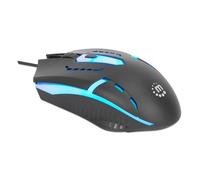 Manhattan Gaming Mouse PC Mouse RGB Gaming Mouse Computer Mouse with Cable Gamer Mouse Gaming 4 Programmable Buttons 1500 DPI USB Mice for Laptop PC Windows Mac OS (Black) 190206