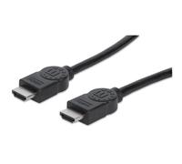 Manhattan HDMI 4K@30Hz Cable 5m Male to Male Black Ultra HD 4k x 2k Fully Shielded Gold Plated Contacts Lifetime Warranty High Speed Equivalent to HDMM5M