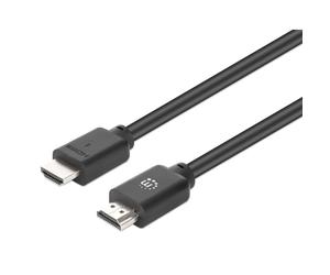 Manhattan HDMI 4K@60Hz Cable with Ethernet, 1m, Suitable for ALL 4K & 1080p/HD uses - when upgrading now or have it ready for when you need it, Male to Male, Black, Ultra HD 4k x 2k, Lifetime Warranty