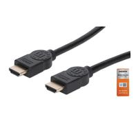 Manhattan HDMI Cable with Ethernet, 4K@60Hz (Premium High Speed), 5m, Male to Male, Black, Ultra HD 4k x 2k, Fully Shielded, Gold Plated Contacts, Lifetime Warranty, Polybag