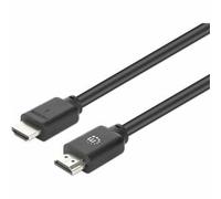 Manhattan HDMI 4K@60Hz Cable with Ethernet, 7.5m, Suitable for ALL 4K & 1080p/HD uses - when upgrading now or have it ready for when you need it, Male to Male, Black, Ultra HD 4k x 2k, Lifetime Warran