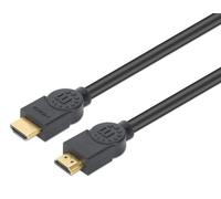 Manhattan HDMI 4K@60Hz Cable with Ethernet, CL3 In-Wall Rated, 5m, Suitable for ALL 4K & 1080p/HD Uses, Black, Premium High Speed, Lifetime Warranty, Higher 4K Refresh Rate than HD3MM5MW (4K@30Hz)