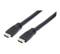 Manhattan HDMI 4K@60Hz Cable with Ethernet - CL3 rated 10m Suitable for In-Wall use For ALL 4K & 1080p/HD uses - when upgrading now or have it ready for when you need it Male to Male Black Ultra HD 4k