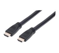 Manhattan HDMI 4K@60Hz Cable with Ethernet - CL3 rated, 10m, Suitable for In-Wall use, For ALL 4K & 1080p/HD uses - when upgrading now or have it ready for when you need it, Male to Male, Black, Ultra