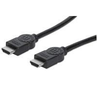 Manhattan HDMI Cable, 4K@30Hz (High Speed), 5m, Male to Male, Black, Ultra HD 4k x 2k, Fully Shielded, Gold Plated Contacts, Lifetime Warranty, Polybag