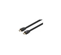 Manhattan HDMI Cable with Ethernet (Flat), 4K@60Hz (Premium High Speed), 3m, Male to Male, Black, Ultra HD 4k x 2k, Gold Plated, Lifetime Warranty