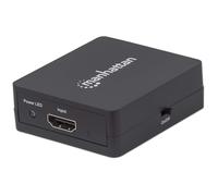 Manhattan HDMI Splitter 2-Port . 1080p. Black. Displays output from x1
