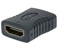 Manhattan HDMI Coupler, 4K@60Hz (Premium High Speed), Female to Female, Straight Connection, Black, Equivalent to GCHDMIFF, Ultra HD 4k x 2k, Fully Shielded, Gold Plated Contacts, Lifetime Warranty, P
