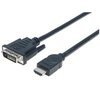 Manhattan 372510 video cable adapter 3.05 m HDMI DVI-D Black