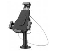 Manhattan iPad & Tablet Desk Stand Lockable Wall Mountable Secure Anti-Theft 7.9" to 10.5" tablets 360 Rotation +/- 70 Tilt 330 Swivel Black Lifetime Warranty Retail Boxed