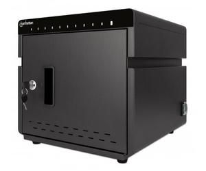 Manhattan iPad to 11" 10-bay Charging Cabinet Desktop via USB-C, Also other tablets and smartphones (with device to USB-C cable), Bays 264x22x235mm, Device charging cables not included (suggest USB-C