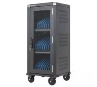 Manhattan iPad to 13" MacBook Air to 13" & Chromebook 14" 30-bay Charging Trolley/Cart via USB-C (30W) Also other tablets/smartphones (with device to USB-C cable) Bays 404x27.6x283mm USB-C charging ca