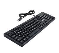 Manhattan Keyboard UK USB Wired, Standard Qwerty layout, Black, Full Size Keys, Cable 1.5m, USB-A connection, Plug and Play, Three Year Warranty, Retail Boxed