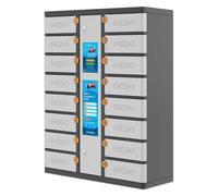 Manhattan Kiosk iPad 11"/Phone Charging Cabinet USB-C 30W 16-bay (individual compartment - PIN locked), Suitable for 11" Tablets/chromebooks, phones, other USB-C devices, Bays 328x220x100mm, USB-C cha