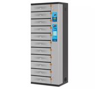 Manhattan Kiosk Laptop Charging Cabinet USB-C 65W 11-bay (individual compartment - PIN locked), Suitable for USB-C laptops (to 17.3"), iPads, MacBooks, Chromebooks, other USB-C devices, Bays 448x328x1