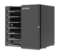 Manhattan Laptop Charging Cabinet Desktop via USB-C 16" 7-bay via USB-C 65W, Suitable for USB-C laptops (to 16"), iPads, MacBooks, Chromebooks, other USB-C devices, Bays 402x290x50mm, USB-C charging c