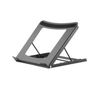 Manhattan Laptop and Tablet Stand Adjustable (5 positions) Suitable for all tablets and laptops up to 15.6" Portable and Lightweight Steel Black Lifetime Warranty