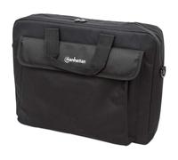 Manhattan London Laptop Bag 15.6", Top Loader, Black, LOW COST, Accessories Pocket, Shoulder Strap (removable), Cheaper alternative to Targus TAR300, Notebook Case, Three Year Warranty