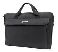 Manhattan London Laptop Bag 17.3", Top Loader, Accessories Pocket, Shoulder Strap (removable), Notebook Case, Black, Three Year Warranty