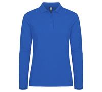 Manhattan Long-Sleeved Polo Shirt Clique Blue M