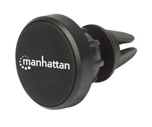 Manhattan Magnetic Car Air-Vent Phone Mount, Adjustable Clip-on, Quick Attach and Release, Non-Skid Pad, Black, Lifetime Warranty
