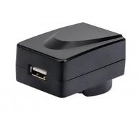 Manhattan Mains USB-A Mobile Device Charger with UK/EU/USA adaptors, Smartphone Charger, Mains Adaptor interchangeable, Three Year Warranty, Black