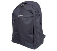 Manhattan Knappack Backpack 15.6" Black LOW COST Lightweight Internal Laptop Sleeve Accessories Pocket Padded Adjustable Shoulder Straps Water Bottle Holder Three Year Warranty