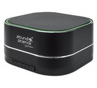 Manhattan Metallic Bluetooth Speaker (Clearance Pricing), Microphone, FM Radio, Decent Sound Output (3W), 6 hour Playback time, Integrated Controls, Range 10m, microSD card reader, Aux 3.5mm, USB-A charging cable incl, Black, Bluetooth 5.0, 3 Years Warranty