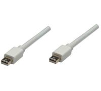 Manhattan Mini DisplayPort 1.2 Cable, 4K@60Hz, 1m, Male to Male, Bi-Directional, White, Lifetime Warranty, Polybag