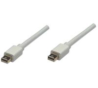 Manhattan Mini DisplayPort 1.2 Cable, 4K@60Hz, 1m, Male to Male, Bi-Directional, White, Lifetime Warranty, Equivalent to MDPMM1MW.