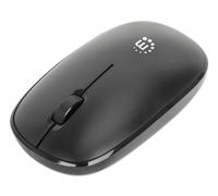 Manhattan MW3050 Wireless Optical Mouse Black 1200dpi 2.4Ghz (up to 10m) USB Ambidextrous Three Button with Scroll Wheel USB-A nano receiver AA battery (included) Low friction base USB version (most p