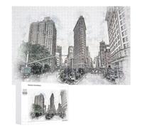 Manhattan Neighborhood Jigsaw Puzzle, 1000 PCS, Relaxing Activity for Adults, A Thoughtful Gift Idea for Adults Who Enjoy Puzzles