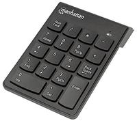Manhattan Numeric Keypad, Wireless (2.4GHz), USB-A Micro Receiver, 18 Full Size Keys, Black, Membrane Key Switches, Auto Power Management, Range 10m, AAA Battery (included), Windows and Mac