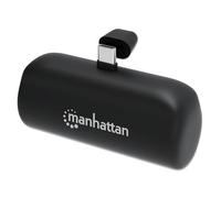 Manhattan Power Bank with integrated USB-C plug, 5000 mAh, Up to 20W o