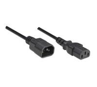 Manhattan Power Cord/Cable C14 Male To C13 Female Kettle Lead Monitor To Cpu 1.8