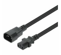 Manhattan Power Cord/Cable C14 Male to C13 Female (kettle lead) Monitor to CPU 3m 10A Black Lead Lifetime Warranty