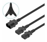 Manhattan Power Cord/Cable Y-Splitter C14 Male To 2X C13 Female Kettle Lead Moni