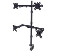 Manhattan Quad Desk Mount for TV & Monitors For screens 10" to 27" Stand or Clamp Assembly VESA compatibility: 75x75 and 100x100mm - check the dimensions of the four mounting holes on back of screen t