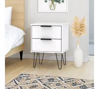 Welcome Furniture Ready Assembled Hirato 2 Drawer Locker - White Matt, White