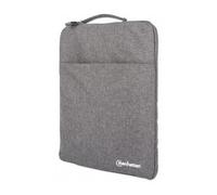 MANHATTAN SEATTLE LAPTOP SLEEVE 15.6IN GREY FRONT POCKET PADDED SOFT