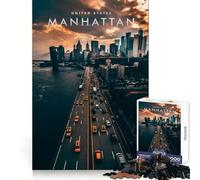 Manhattan Skyline 1000 Piece Puzzle For Teenagers Smart Training Peaceful Hobby Precise Edges size 38x52cm