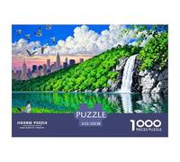 Manhattan Skyline Dawn Wooden Jigsaw Puzzle Waterproof 1000 Piece Puzzles for Adults Challenging And Brainteasing Educational Games