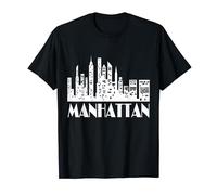 Manhattan Skyline T-Shirt New York City WHITE T-Shirt