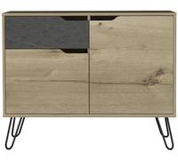 Manhattan Small Sideboard - 2 Door - Grey - Hairpin Legs