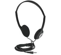 Manhattan Stereo On-Ear Headphones (3.5mm) Adjustable Split Headband Foam Earpads Speaker 80W max Standard 3.5mm stereo jack/plug for audio output cable 2.2m Black Three Year Warranty