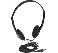 Manhattan Stereo On-Ear Headphones 3.5mm Foam Earpads cable 2.2m 80W max, Black